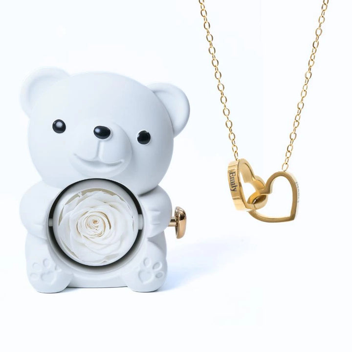 Osito Amor Eterno + Collar Personalizado